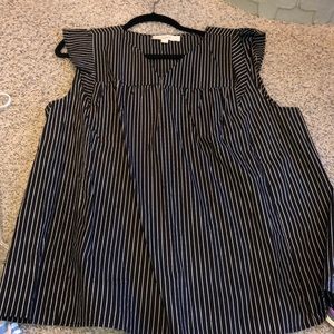 Black and white stripes blouse